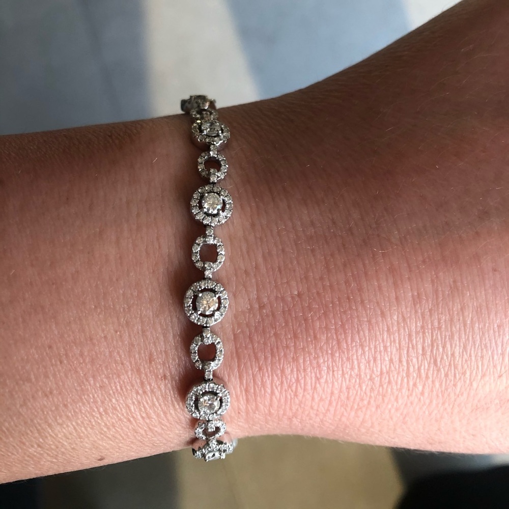 Diamond white gold bracelet
